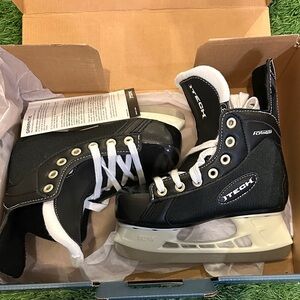 Kids Black Ice hockey Skates new size youth 13 , shoe size us 1